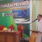 Ketua KONI Kolaka, Muhammad Jayadin saat memberi sambutan dan membuka Musprov PGI Sultra