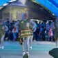 Suasana lomba senam Garbarata yang diikuti ratusan kelompok peserta dari rayon Kabupaten Muna dan Rayon Muna Barat - Buteng, Minggu (13/2).