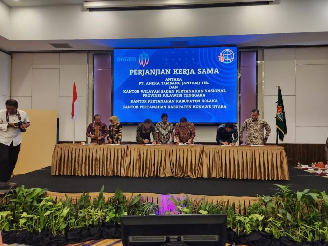 
Amankan Aset Pertambangan, Antam dan BPN Sultra Lakukan Kerja Sama