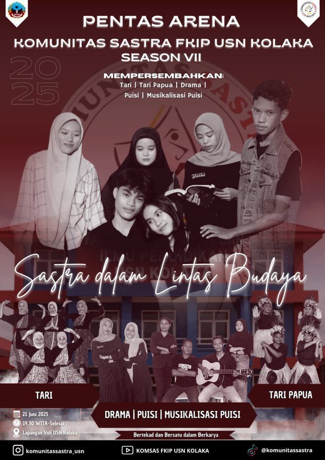 
Pentas Arena Komunitas Sastra FKIP USN Kolaka,Sajikan “Sastra dalam Lintas Budaya”