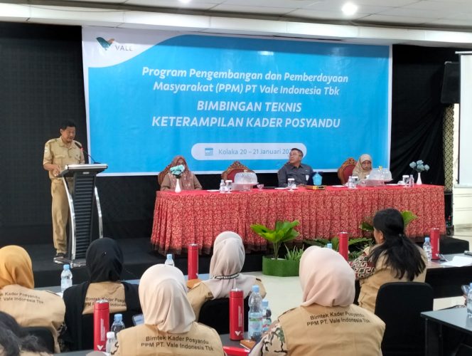 
PT Vale IGP Pomalaa Kolaborasi Dinkes Kolaka Tingkatkan Kapasitas Kader Posyandu Lewat Bimtek