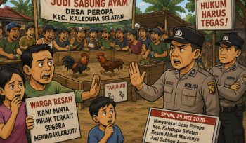 Gambar ilustrasi aktifitas Judi Sabung Syam
