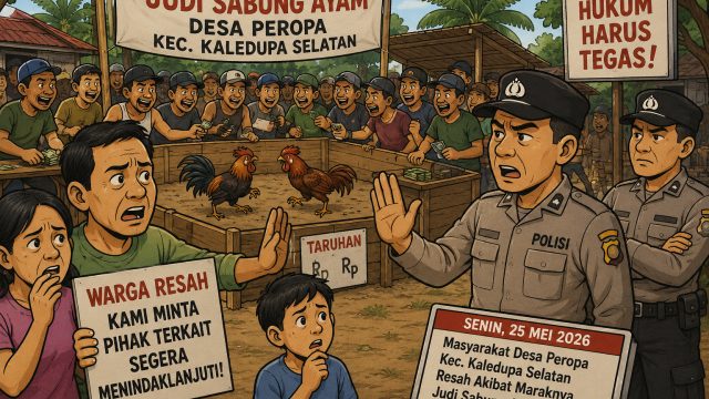 Gambar ilustrasi aktifitas Judi Sabung Syam
